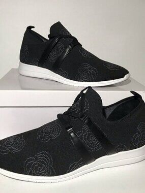 Isaac Mizrahi Live! Floral Stretch Fly Knit Sneaker